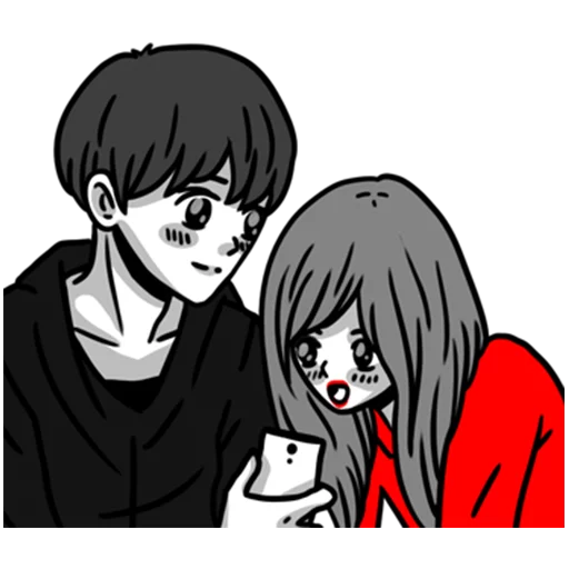 Sticker Manga couple in love - Valentine's Day @Nekosticker - 5