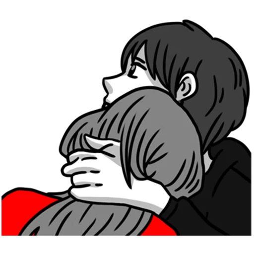 Sticker Manga couple in love - Valentine's Day @Nekosticker - 3