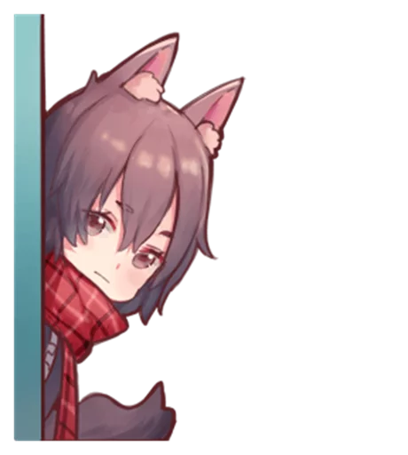 Wolf boy and Rabbit girl @Nekosticker - мультфильм