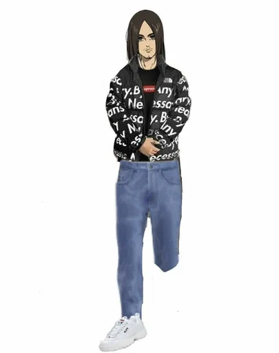 jeans person human face