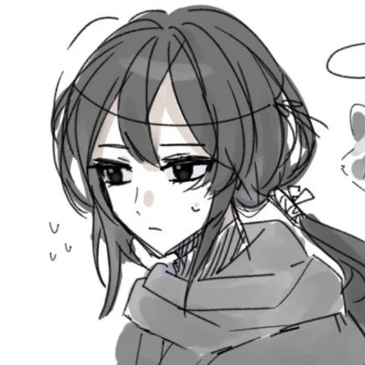 аниме эскиз иллюстрация