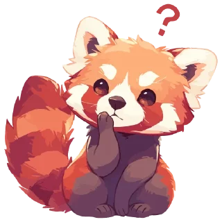 Sticker Red panda @cute_enot_art - 7
