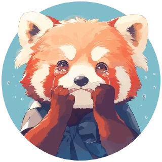 Sticker Red panda @cute_enot_art - 10