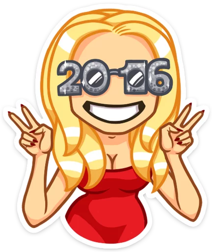 Sticker Новогодняя Мари · @rugram - 3