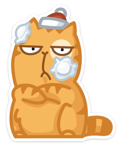 Стикер Новогодний Персик - 7