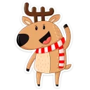 Стикер Новогодний олень :: @TgSticker - 0