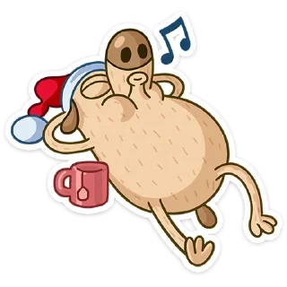 Стикер Новогодний Дигги (@TgSticker) - 8