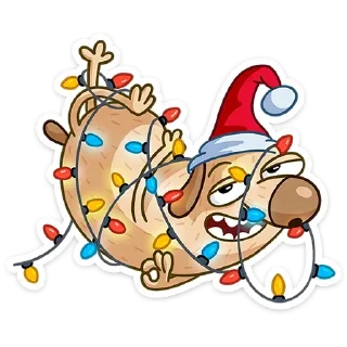 Стикер Новогодний Дигги (@TgSticker) - 3
