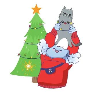 Sticker «Новогодний чудо-тусовщик 2025» - 3