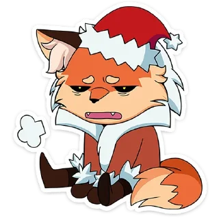 Стикер Новогодняя Алиса -  @stickers_vk - 10