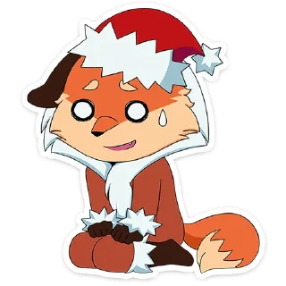 Стикер Новогодняя Алиса -  @stickers_vk - 4