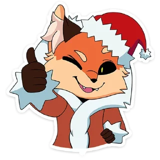 Стикер Новогодняя Алиса -  @stickers_vk - 2