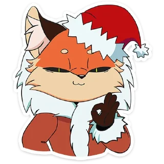 Стикер Новогодняя Алиса -  @stickers_vk - 3