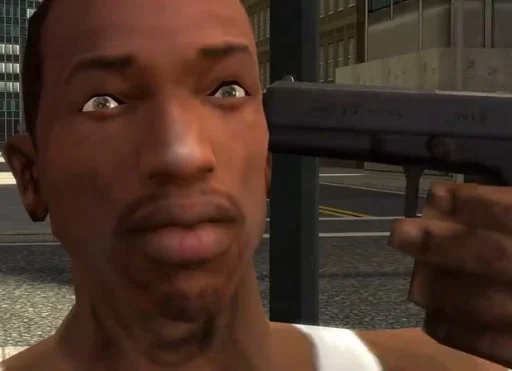 person weapon human face