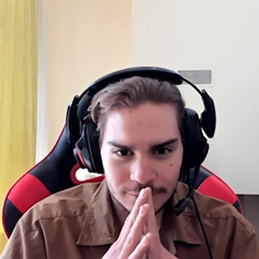 headphones person human face