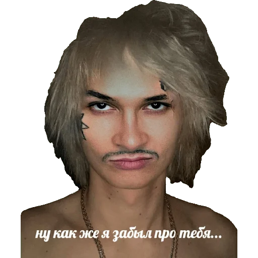 human face hairpiece lip