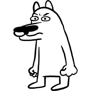 Sticker White Dog - 6