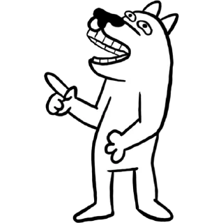 Sticker White Dog - 2