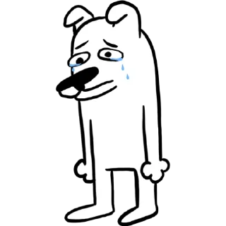 Sticker White Dog - 9