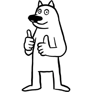 Sticker White Dog - 7