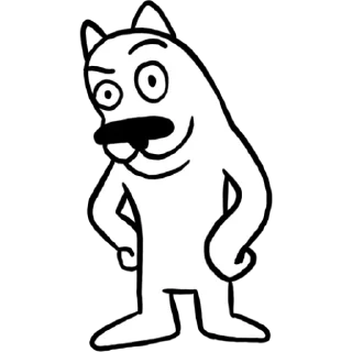 Sticker White Dog - 4