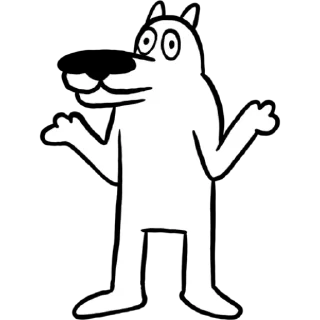 Sticker White Dog - 1