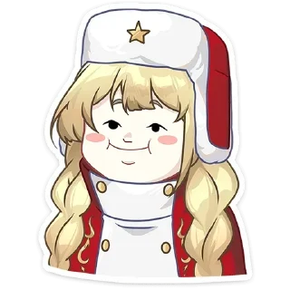 Sticker Новогодний посыльной Аня @anime4_arts - 1