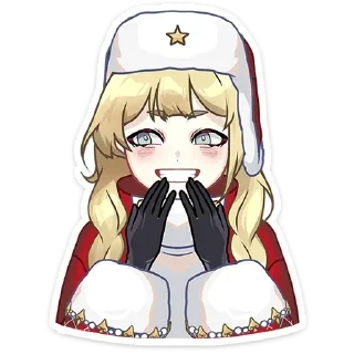 Sticker Новогодний посыльной Аня @anime4_arts - 2