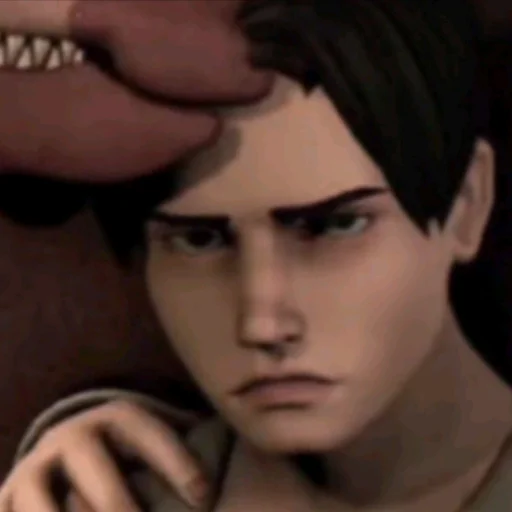 человеческое лицо мультфильм ресница