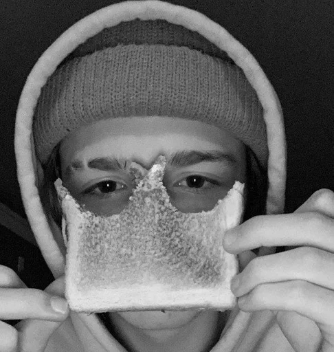 person black and white human face