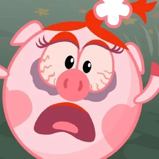 Стикер Нюша, которая из смешариков 🐽💕 - 2