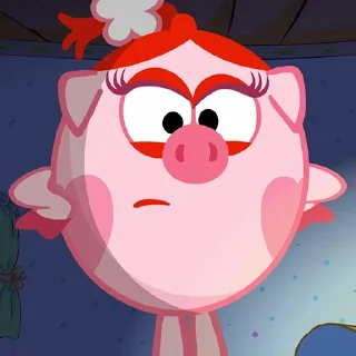 Стикер Нюша, которая из смешариков 🐽💕 - 1