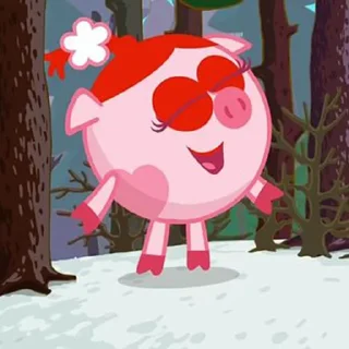 Стикер Нюша, которая из смешариков 🐽💕 - 9