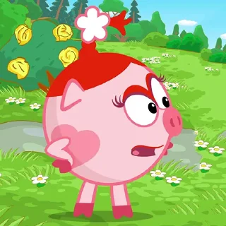 Стикер Нюша, которая из смешариков 🐽💕 - 7