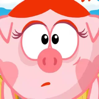 Стикер Нюша, которая из смешариков 🐽💕 - 8