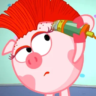 Стикер Нюша, которая из смешариков 🐽💕 - 4