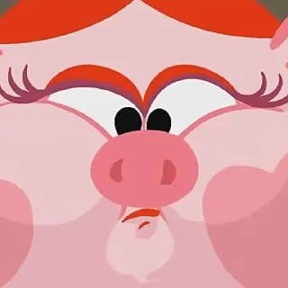 Стикер Нюша, которая из смешариков 🐽💕 - 11