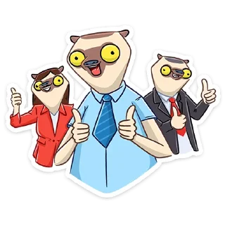 Стикер Офисный Сифака  :: @stickroom - 7
