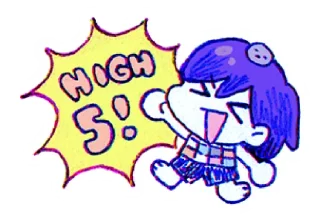 Стикер Official Omori Stickers (OMOCAT) - 6