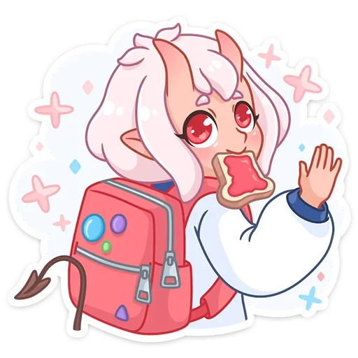 Они-тян; больше - @stickersvk18 + @yooshi69 - 