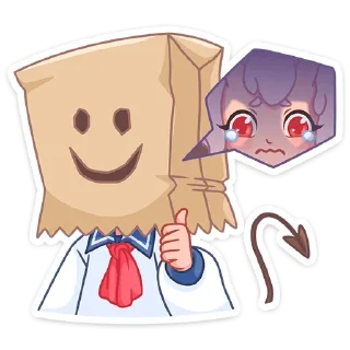 Стикер Они-тян; больше - @stickersvk18 + @yooshi69 - 6