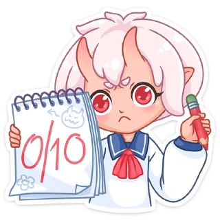 Стикер Они-тян; больше - @stickersvk18 + @yooshi69 - 3