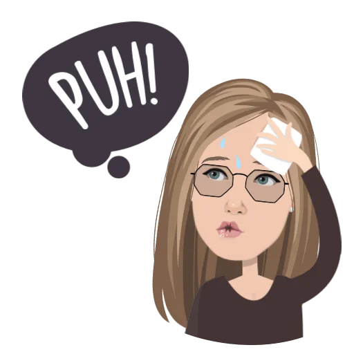 human face glasses anime