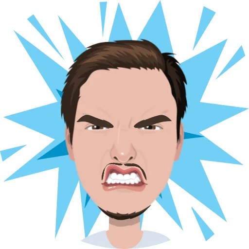 human face cartoon illustration