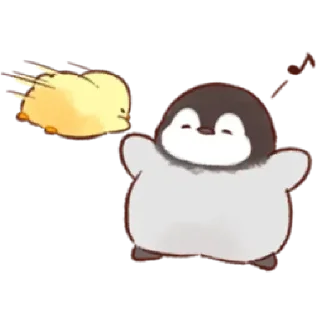 Стикер soft and cute penguin 01 - 4