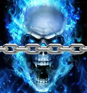 Стикер Синий череп @sozdsti_bot - 1