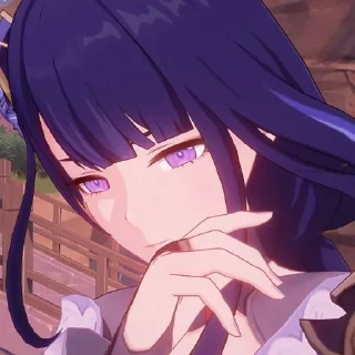 Стикер Яэ Мико~Баал @No_emotionsQW @Ctikerubot - 3