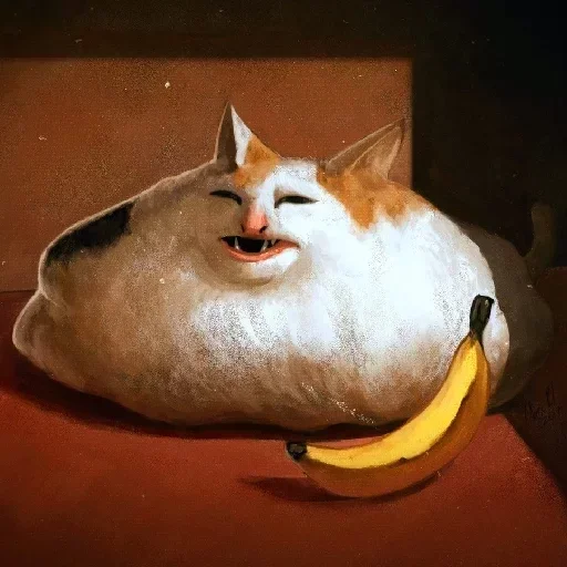 кошка банан млекопитающее