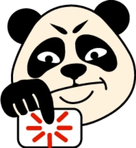 Стикер Панда @modnyashki_vip - 8