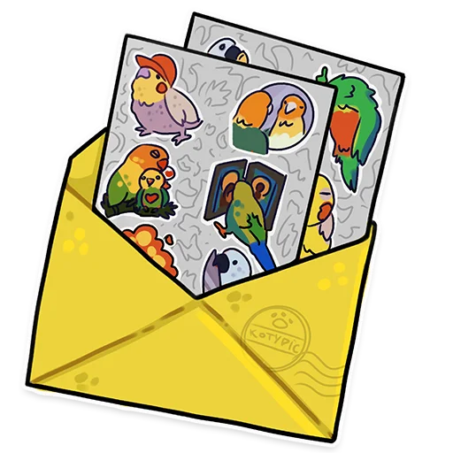 Sticker ПАПУГИ by @kotypic - 11